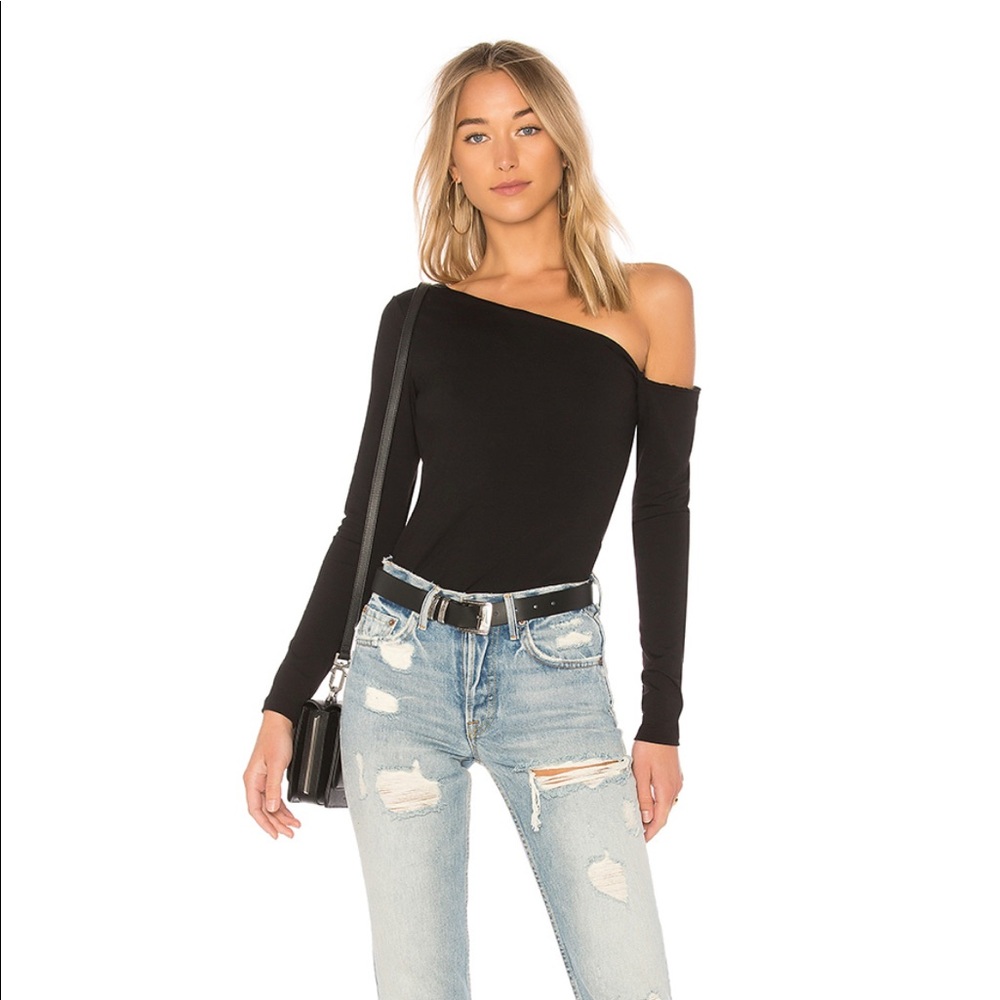 NWT Susana Monaco asymmetrical one shoulder top